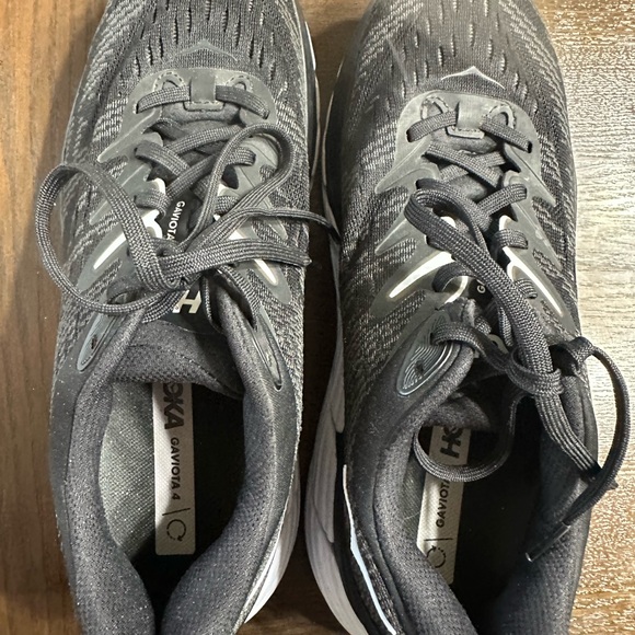 Hoka Black and White Gaviota 4 Athletic Sneakers - Picture 5 of 8